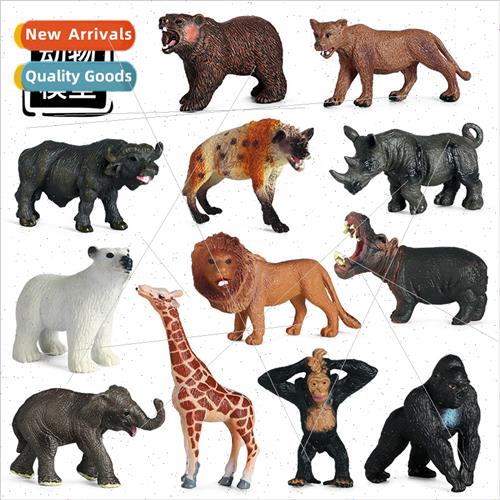 animal model toys lion giraffe polar bear hippo scene orname