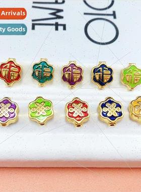 Alloy oil drop blessing diy handicrafts Chinese knot compart