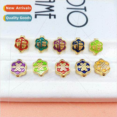 Alloy oil drop blessing diy handicrafts Chinese knot compart