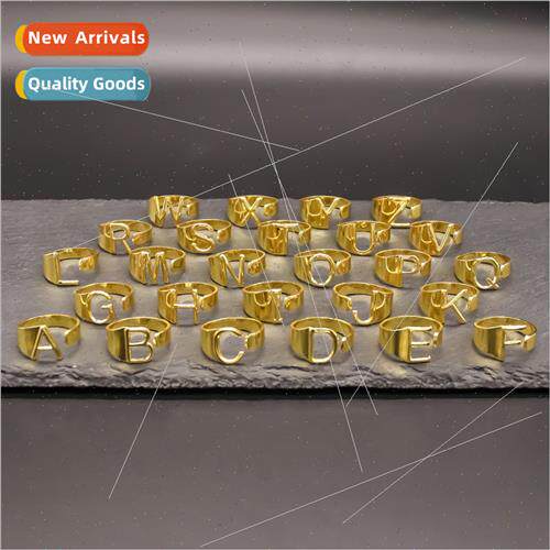 Fashion commuter 26 English letters ring small two colors av