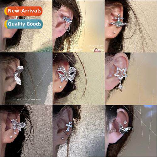 Korea no ear hole ear clip cold wind earrings female tassel