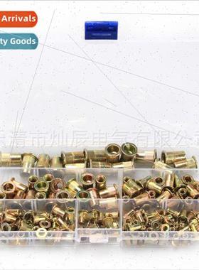 165PCS Rivet Nut Boxed Color zinc plated rivet nut Flat head