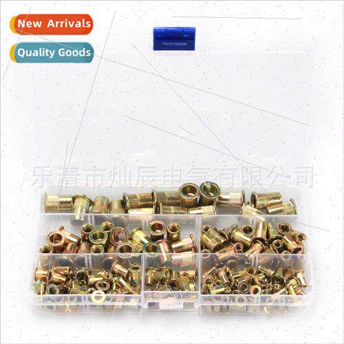 165PCS Rivet Nut Boxed Color zinc plated rivet nut Flat head
