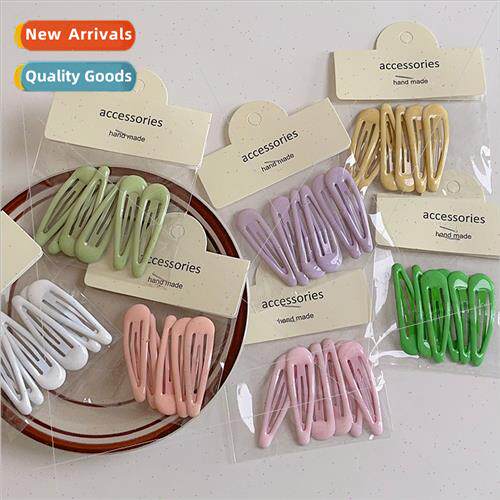 6 packs autumn winter color hair clips cream crushed hair wa