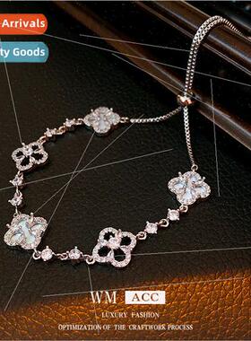 Zirconia Flower Bracelet Korea ins fashion pullable bracelet