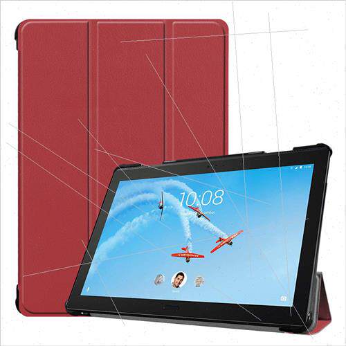 适用Lenovo Tab P10 M10 Castel Solid Color Tri-fold X605 Tabl
