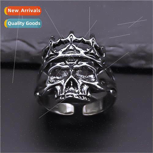 New alloy ring niche dark wind skull shape ring set men wome