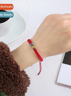 2022 Europe stainless steel six-color red rope hand-woven co