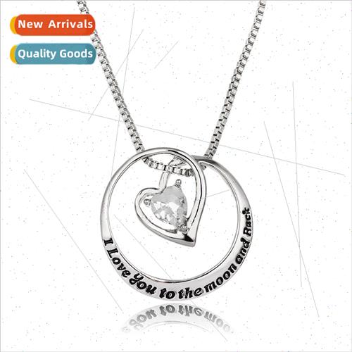 Vintage Versatile Double Loop English Heart Necklace适用Conf