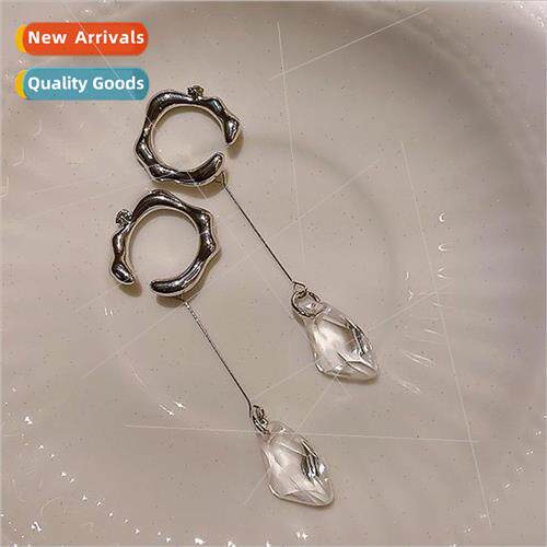Crystal earrings ear pendant ear hanging ear bone clip sense