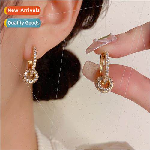 Korea exquise fashion super flash full zirconium circle earr