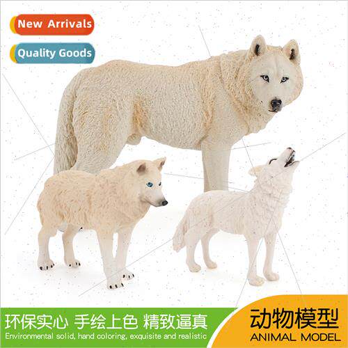 New Wildlife Beige Male Wolf Ornament HColored Forest Whe Wo