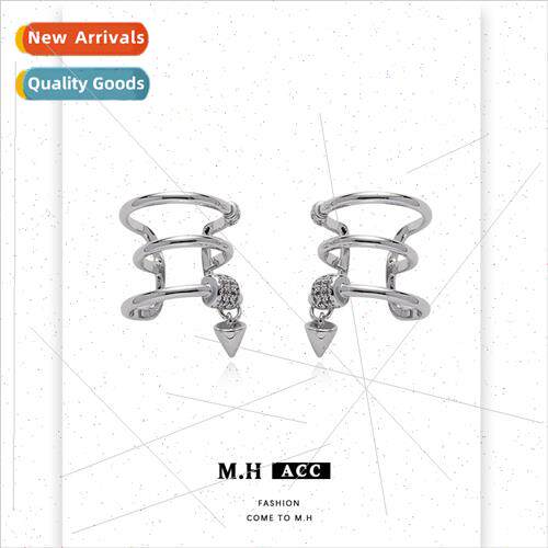 Solon three-ring ear clips female earrings fashion commuter