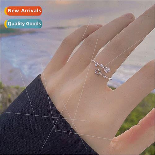 Star ring female ins niche pentagram finger ring Korea simpl