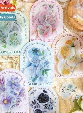Flowers know answer PET sticker pack salt flowers roses goo