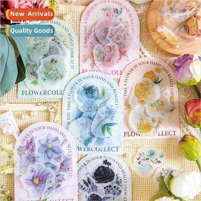 Flowers know answer PET sticker pack salt flowers roses goo
