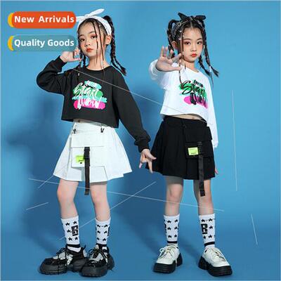 Girls Jazz Dance Su Autumn Childrens Walking  Clothes Yankee