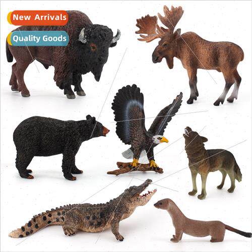 mulation wild jungle black bear bison crocodile eagle deer w