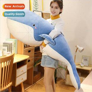 Cute whale plush toy pillow doll girls sleep bed queen doll