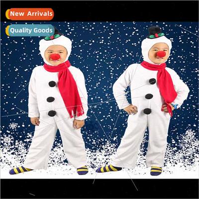 Red Nose Snowman Permance Costume Children Adult Stage Perma