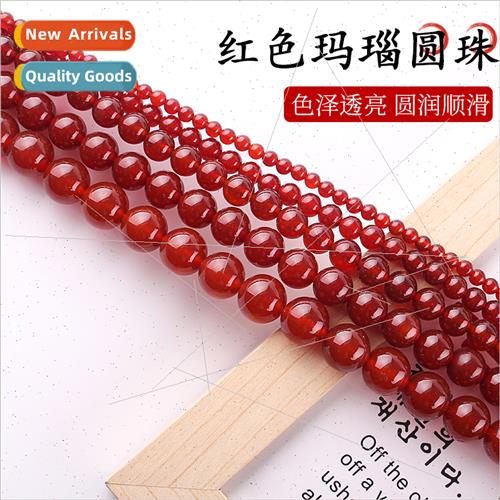 A grade red agate round beads DIY beading accessories jewelr