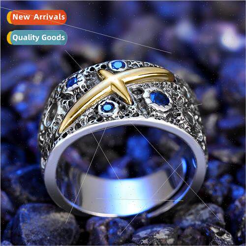 New starry blue ring male single domineering tide men Thai s
