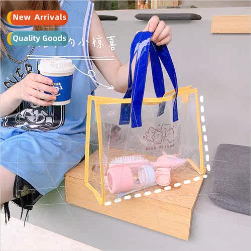 Cute satchel cartoon ins large capacy transparent shoulder b