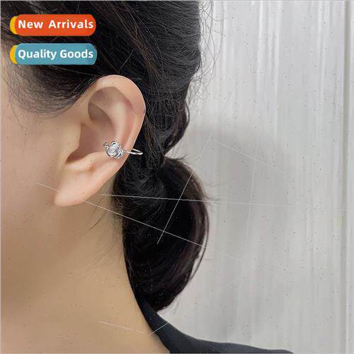 Flower ear bone clip no ear hole ins retro French ear hangin