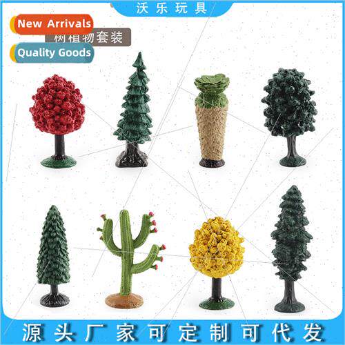 Tree Ornament Model Maple Palm Pine Cactus Sequoia Tree Mini