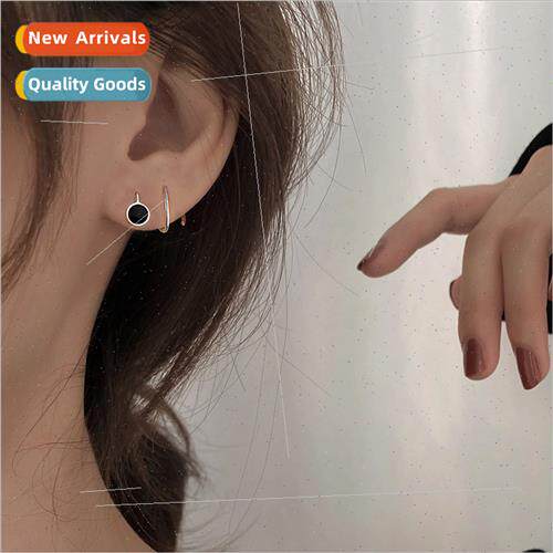 Rotating Circle Earrings Small Sweet Cool Girls Hip Hop Hips