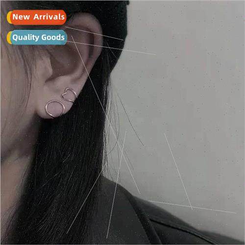 mple love heart ear clip whout ear hole female ins earrings