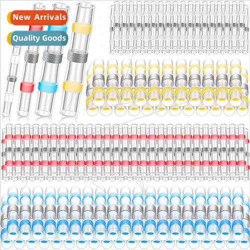 200pcs Solder Ring Heat Shrink Medium Connection Terminal Se