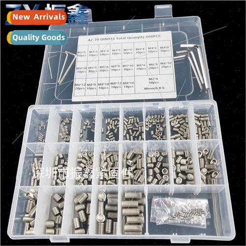 660pcsDIN916M2 3 4 5 6 8 304 hexagon socket set screws适用ti