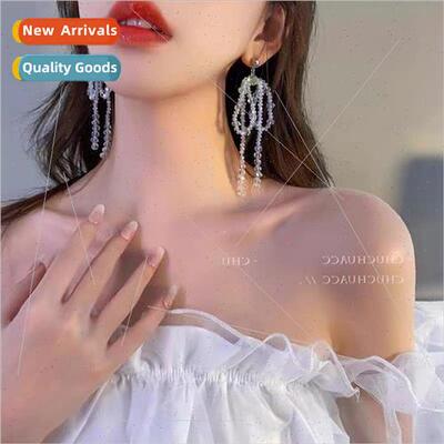 Tassel earrings female summer 2023 new tide earrings niche s