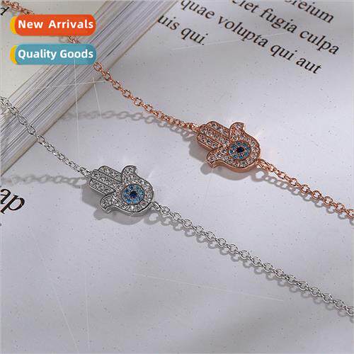 Devil eye bracelet women fashion Europe grid palm full brick