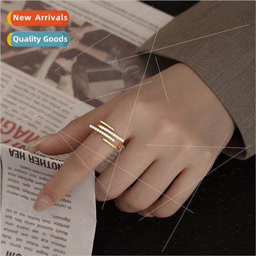Copper plated Korea minimalist galaxy ring women niche fashi