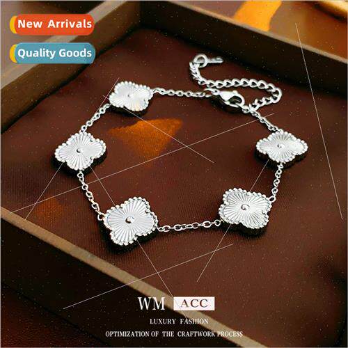 mple Tanium Steel Flower Metal Bracelet mple Fashion Bracele