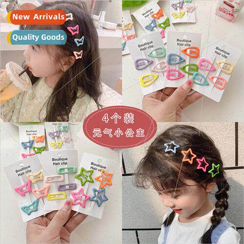 Children pentagram hair clips baby trumpet bb clip broken ha