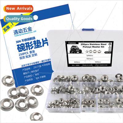 Pack 250-4 zes 304 Stainless Fish Eye Spacers Fasteners Bowl