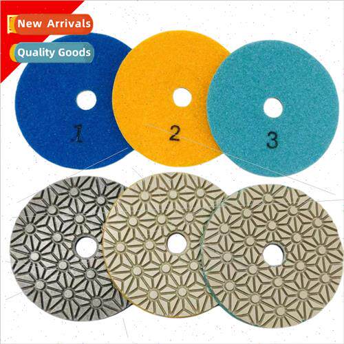 100mm stone polishing three-step water grinding pads marble