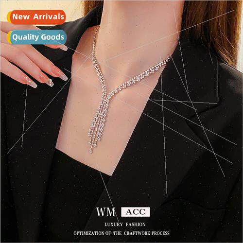Korea exquise super flash diamond tassel necklace fashion co