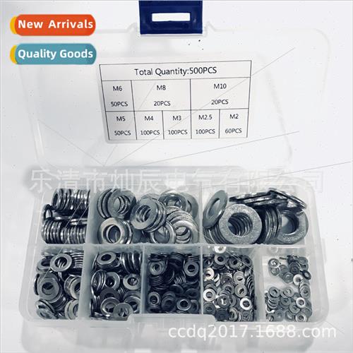 500PCS Boxed Stainless Flat Washers Gasket Set M22.53456810