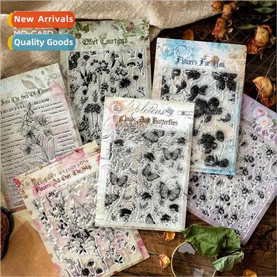 Dill grass transparent silicone stamps vintage plants flower