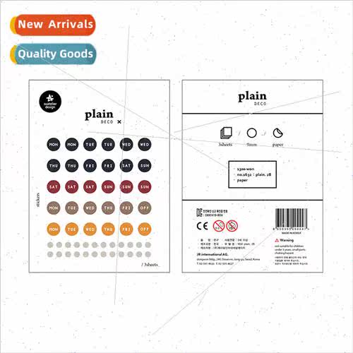 Korea Date 1632 Morandi Weekly Highlight Marker Stickers 3 p