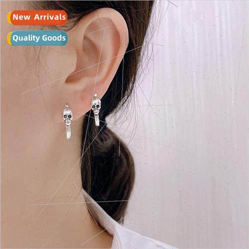 Gothic rock punk skull earrings cool street hip-hop retro ea