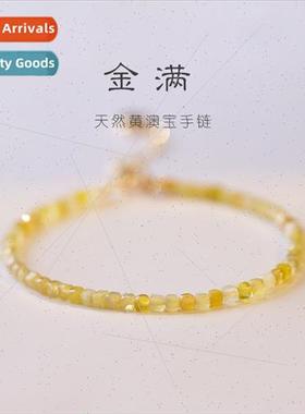 2mm fidely yellow auburn opal opal love bracelet women strin
