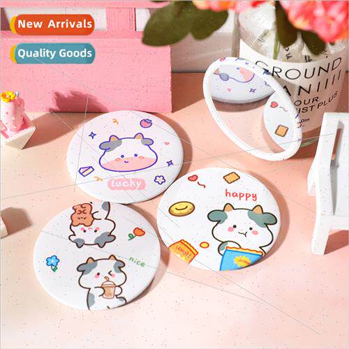 Cartoon calf makeup mirror girls creative mini vany mirror s