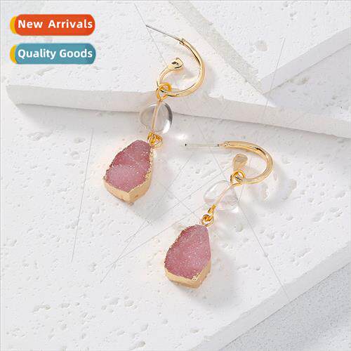 Europe mple versatile earrings women imation natural stone w