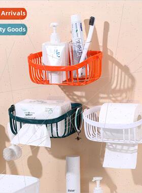 Wall-mounted bathroom tissue box toilet no-punch shelf toile