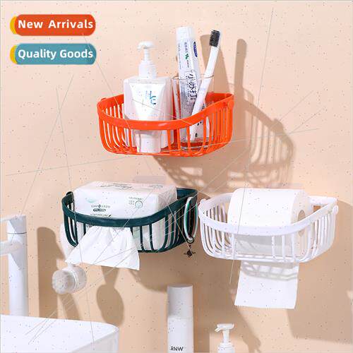 Wall-mounted bathroom tissue box toilet no-punch shelf toile